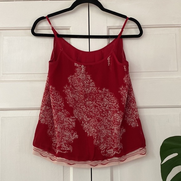 CAbi #162 Red Heart of Township Cami Floral Patterned Top XS - Picture 4 of 7